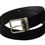 Thumbnail: Dolce & Gabbana Black Velvet Silver Logo Engraved Metal Buckle Belt