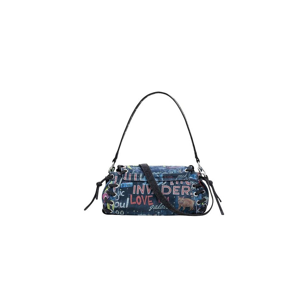 Thumbnail: Desigual Black Cotton Handbag