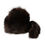 Thumbnail: Dolce & Gabbana Women Brown Raccoon Fur Bucket Hat