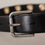 Thumbnail: Dolce & Gabbana Black Leather Eyelet Silver Tone Metal Buckle Belt
