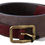 Thumbnail: GF Ferre Brown Leather Wide Gold Chrome Logo Buckle Belt