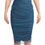 Thumbnail: Dolce & Gabbana Blue Mesh Trim Ruched Tulle Sheath Dress