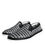 Thumbnail: Dolce & Gabbana Black White Weaved Slip On Men Loafers Shoes
