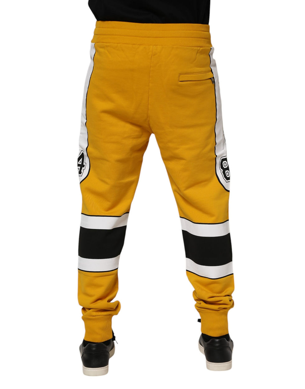 Thumbnail: Dolce & Gabbana Yellow Cotton Logo Jogger Sweatpants Pants