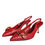 Thumbnail: Dolce & Gabbana Red Devotion Leather Heels Slingback Shoes