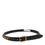 Thumbnail: Dolce & Gabbana Black Leather Studded Gold Tone Buckle Belt