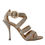 Thumbnail: Dolce & Gabbana Bronze Crystal Strap Heels Sandals Shoes