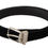 Thumbnail: Dolce & Gabbana Black Casual Velvet Silver Tone Metal Buckle Belt