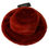 Thumbnail: Dolce & Gabbana Red Bordeaux Fur Wide Brim Bucket  Hat