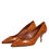Thumbnail: Dolce & Gabbana Brown Leather Kitten Heels Pumps Shoes