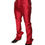 Thumbnail: Dolce & Gabbana Red Silk Slim Fit Mid Waist Dress Formal Pants
