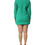 Thumbnail: Dolce & Gabbana Green Viscose Acetate Mini Long Sleeve Dress