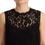 Thumbnail: Dolce & Gabbana Black Floral Lace Sheath Sleeveless Mini Dress