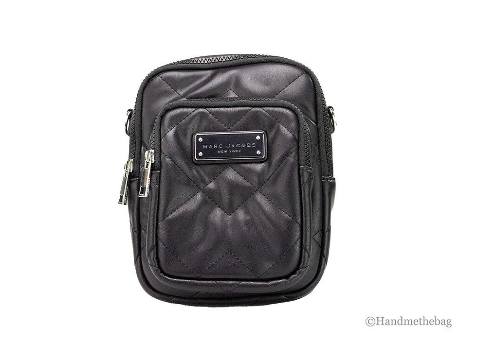 Thumbnail: Marc Jacobs Pillow Small Black Quilted Smooth Leather Crossbody Handbag Purse