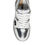 Thumbnail: Dolce & Gabbana White Silver Leather Low Top Sneakers Shoes