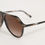 Thumbnail: Dolce & Gabbana Brown Full Rim Acetate Pilot Eyewear Sunglasses