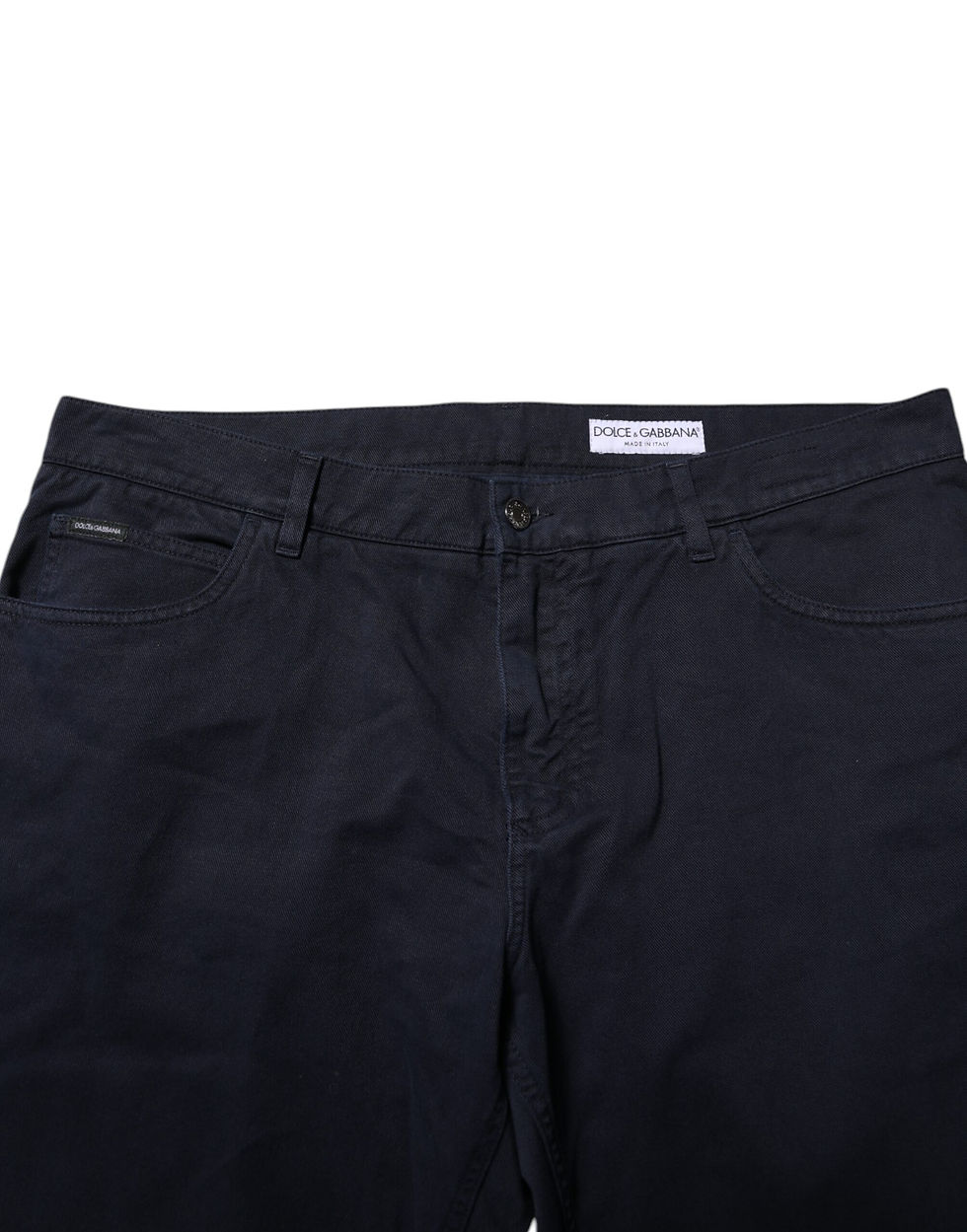 Thumbnail: Dolce & Gabbana Black Cotton Tapered Denim Jeans