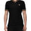 Thumbnail: Dolce & Gabbana Black DG Silk Vneck Collared Men Polo T-shirt