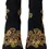 Thumbnail: Dolce & Gabbana Black Gold Embroidery Crystal Boots Shoes