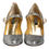Thumbnail: Dolce & Gabbana Silver Glitter Mink Fur VALLY Pumps Shoes