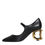 Thumbnail: Dolce & Gabbana Black Leather Logo Heels Mary Janes Pumps Shoes
