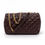 Thumbnail: Versace Brown Quilted Leather Shoulder Strap Bag