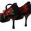 Thumbnail: Dolce & Gabbana Black Red Floral Mary Janes Pumps Shoes