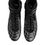 Thumbnail: Dolce & Gabbana Black Quilted Leather Lace Up Sneakers Shoes