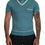 Thumbnail: Dolce & Gabbana Blue Silk Polo Top Mens V-neck  T-shirt