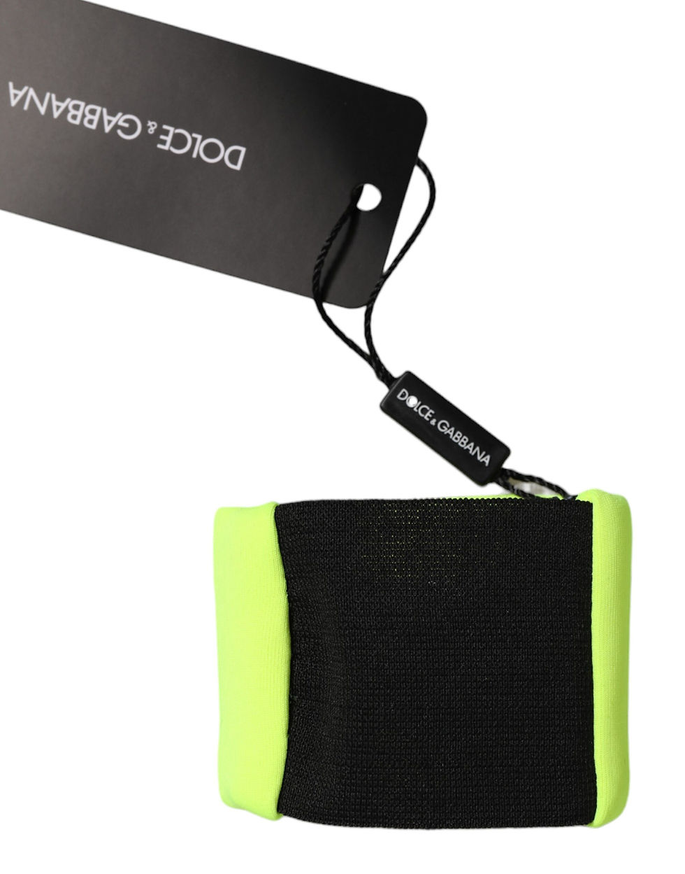 Thumbnail: Dolce & Gabbana Yellow Green Silk DG Logo Men Wristband
