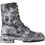 Thumbnail: Dolce & Gabbana Black Gray Leather Mid Calf Boots Shoes