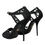 Thumbnail: Dolce & Gabbana Black Mesh Ankle Strap Heels Sandals Shoes