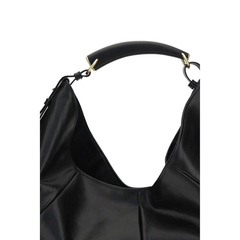 Thumbnail: Saint Laurent Black Calf Leather Bos Taurus Shoulder Bag