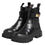Thumbnail: Dolce & Gabbana Black Calfskin DG Logo Strap Ankle Boots Shoes