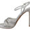 Thumbnail: Prada Silver Leather Sandals Ankle Strap Heels Stiletto