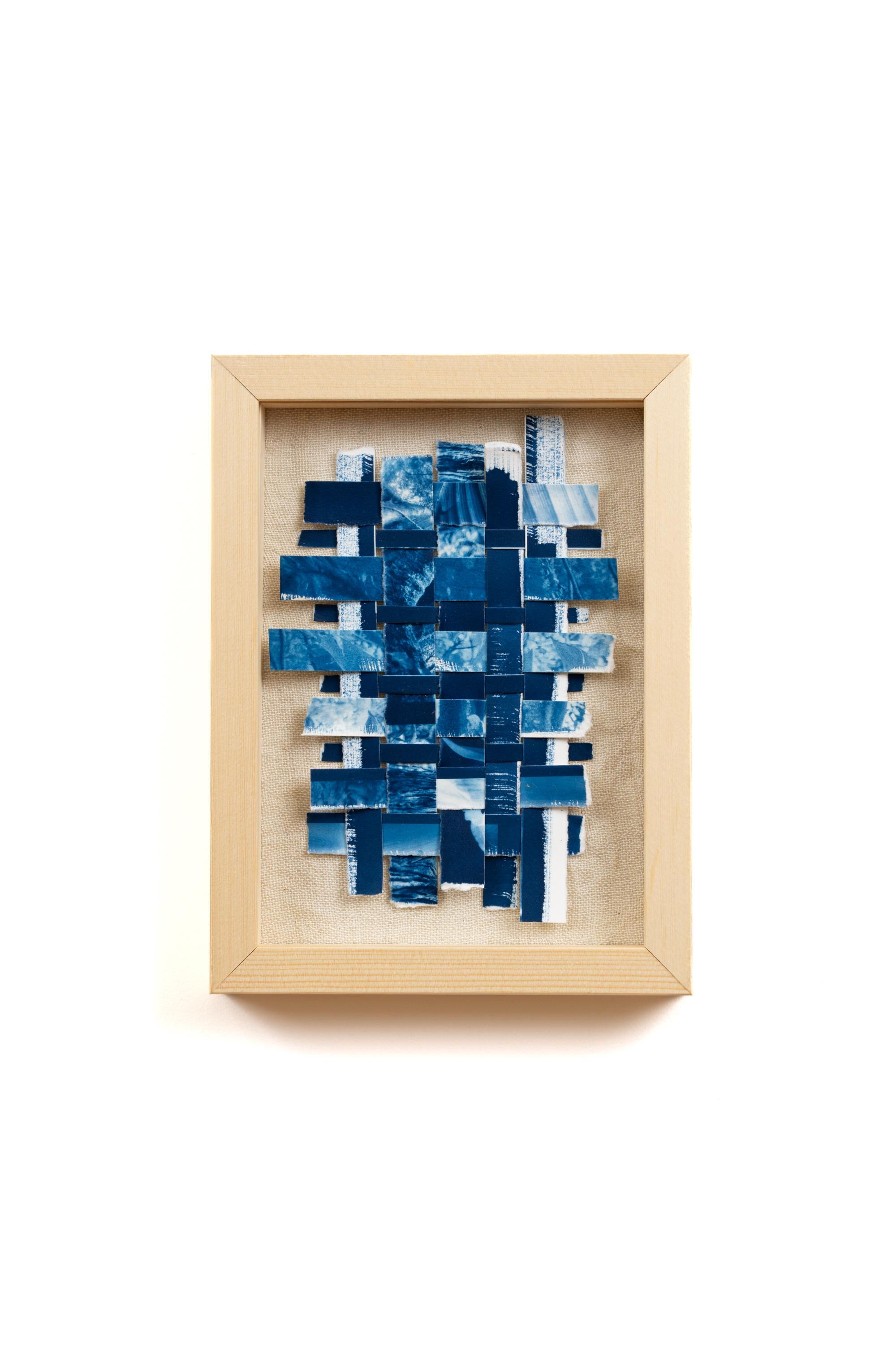 Cyanotype, mixed media, woven artwork by Kyano Studio, Paris