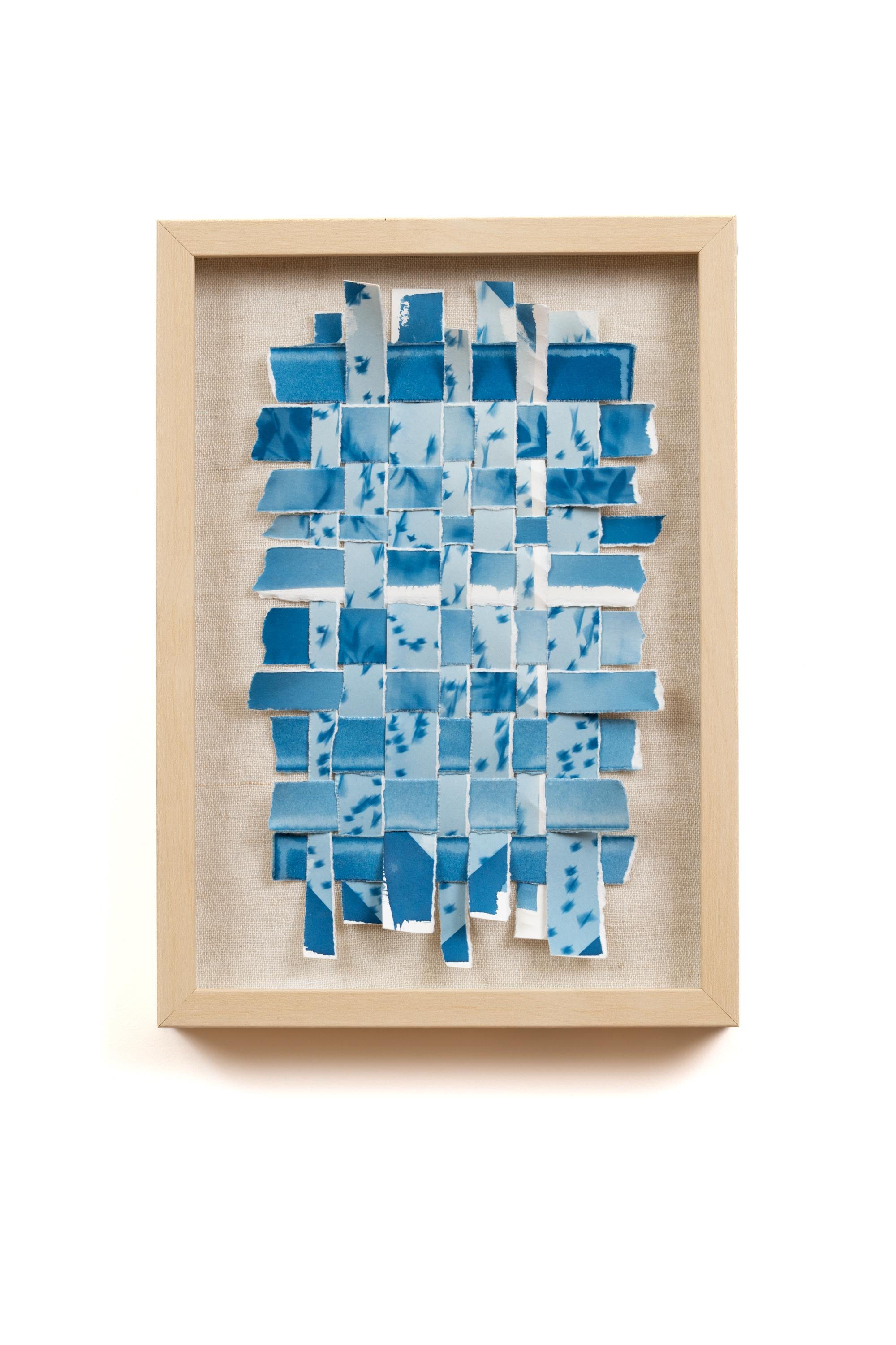 Cyanotype, mixed media, woven artwork by Kyano Studio, Paris