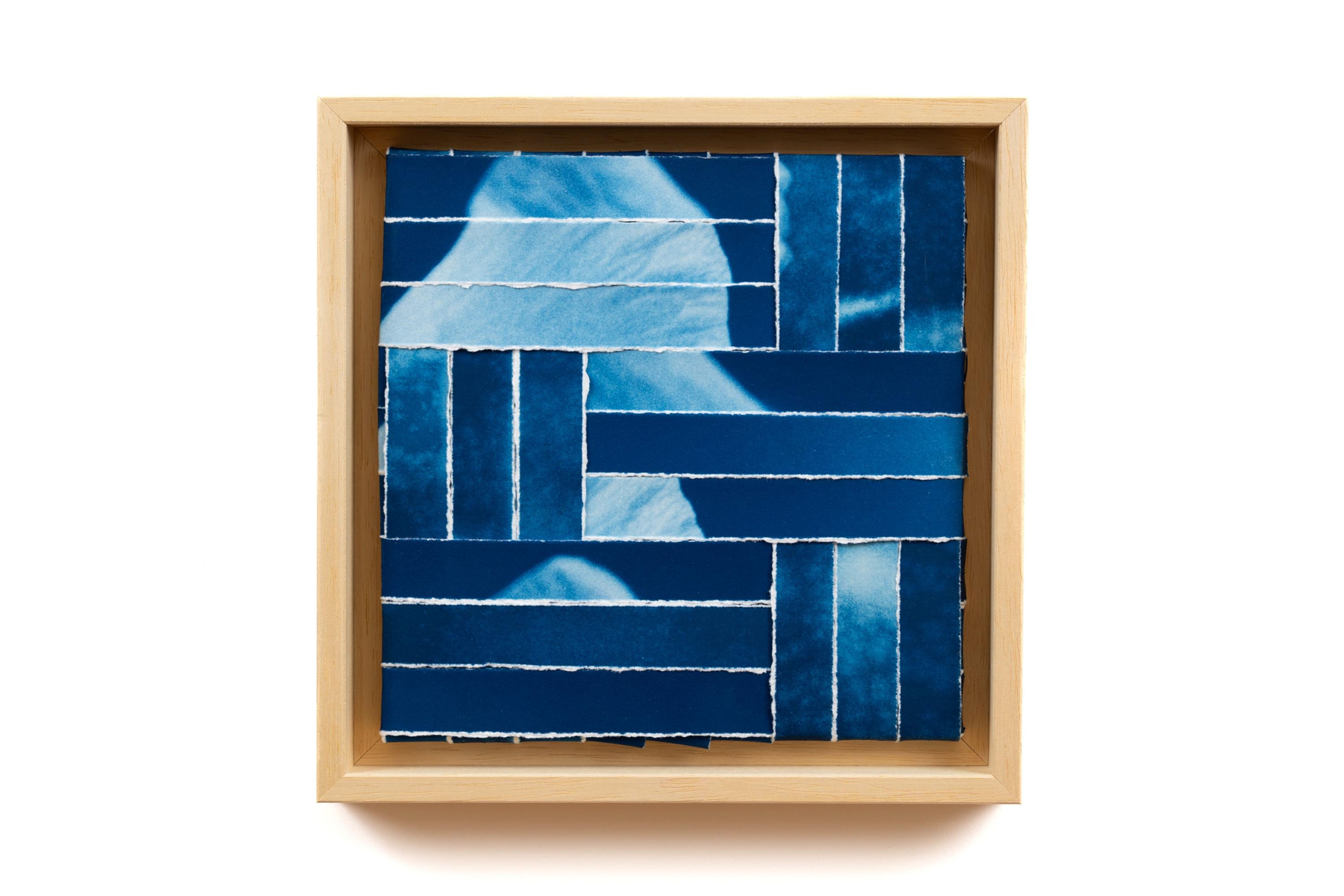 Cyanotype, mixed media, woven artwork by Kyano Studio, Paris