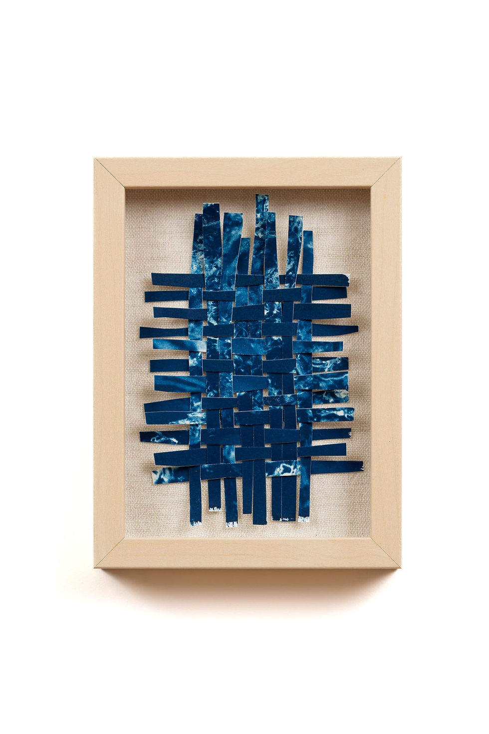 Cyanotype, mixed media, woven artwork by Kyano Studio, Paris