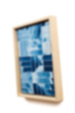 Cyanotype, mixed media, woven artwork by Kyano Studio, Paris