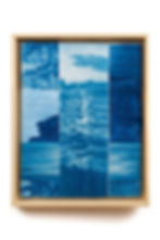 Cyanotype, mixed media, woven artwork by Kyano Studio, Paris