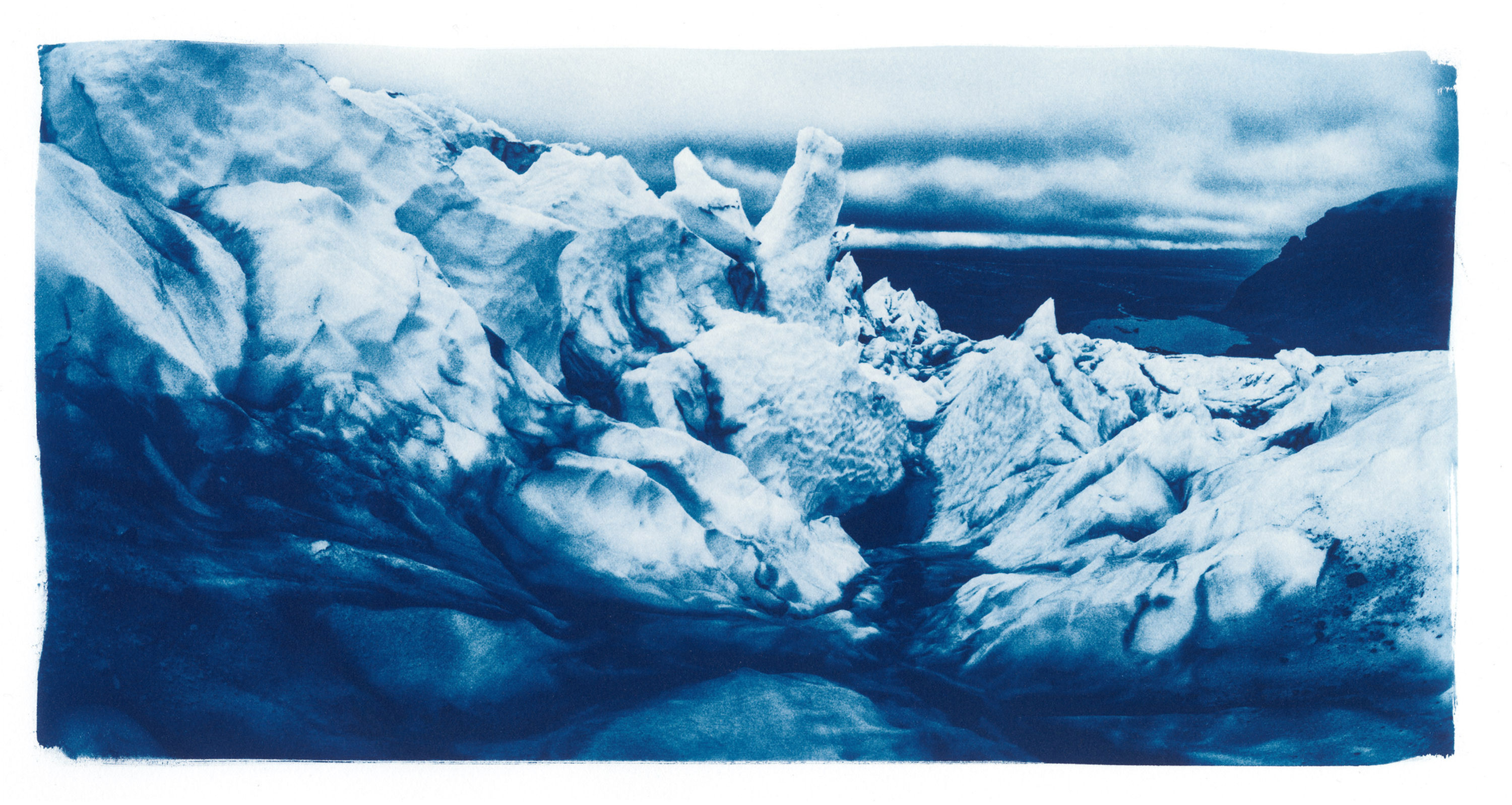 Glacier Langjökull // 01 // Impression cyanotype originale