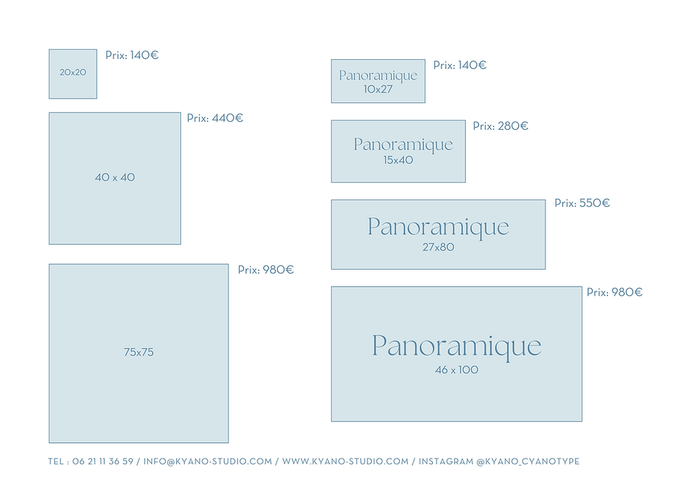 Thumbnail: Prices and sizes for cyanotype photography by Kyano Studio Paris