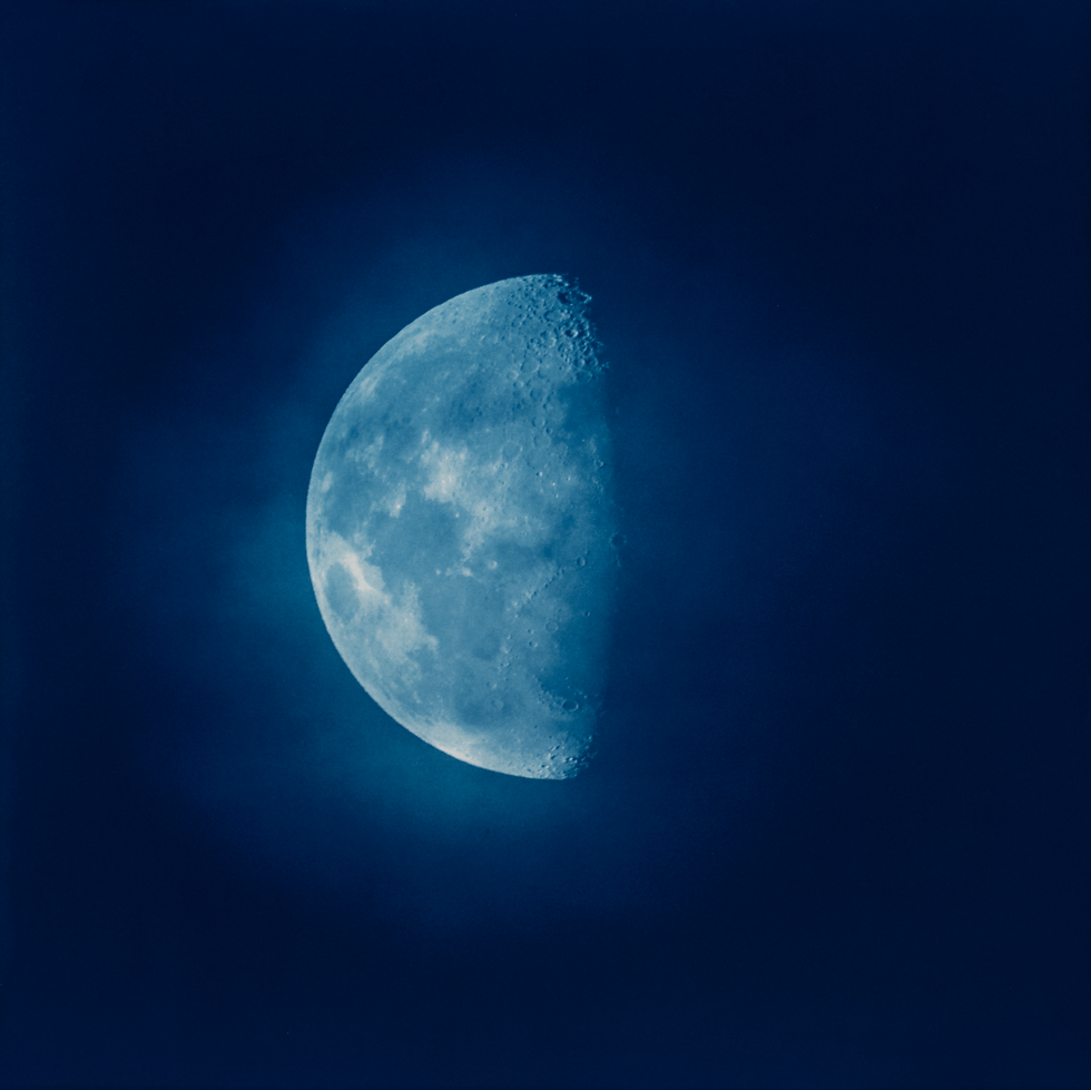 Moon cyanotype