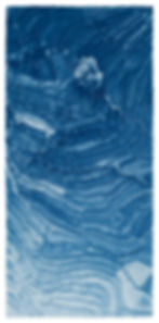 Rice fields Pu Luong, Vietnam cyanotype photography