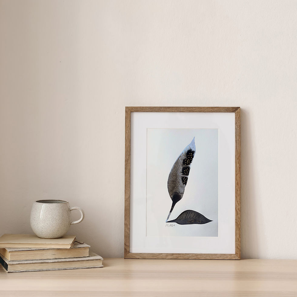 broderie sur encre originale