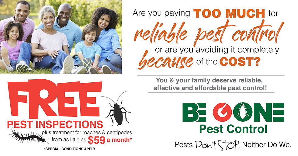 Pricing Plans Be Gone Pest Control Services