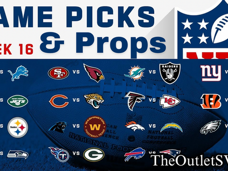 NFL Week 16 Top Bets and Player Props 12/21/25