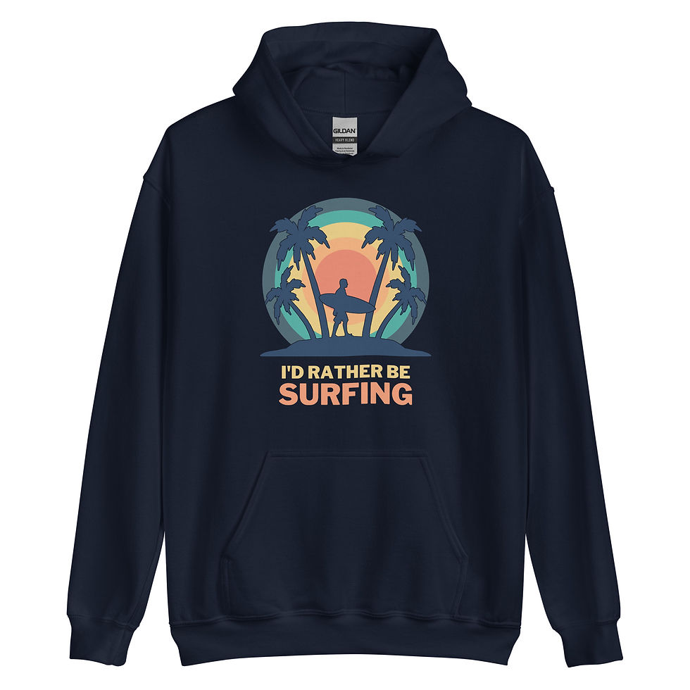 Thumbnail: I'd Rather Be Surfing Unisex Hoodie