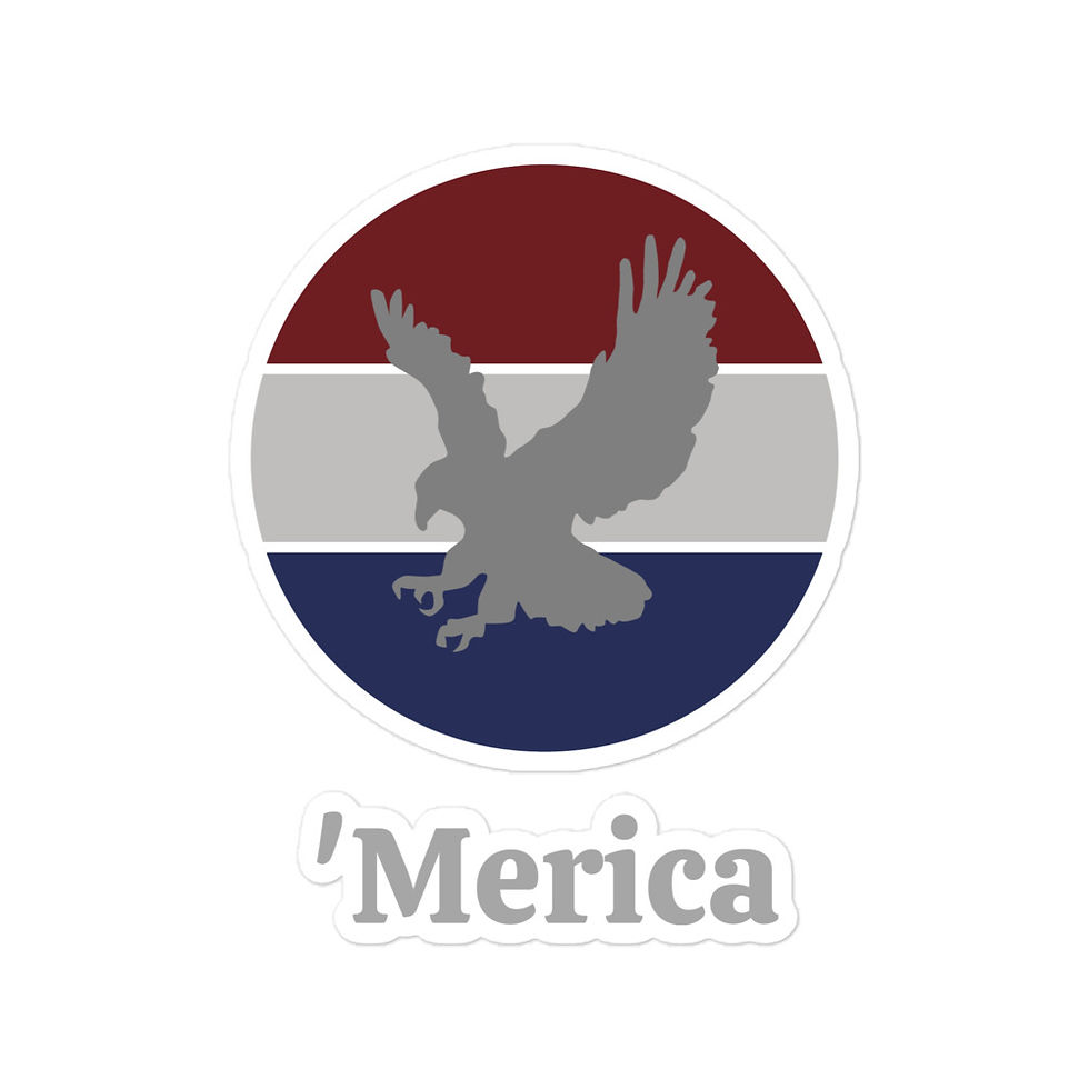 Thumbnail: Merica Silver Eagle Bubble-free stickers
